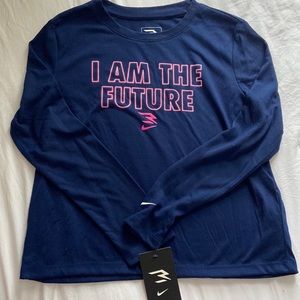 girls long sleeve nike tee NWT